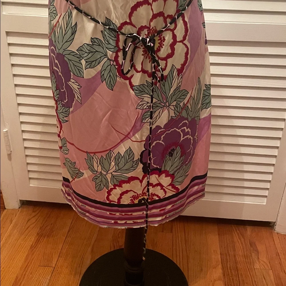 Elie Tahari Multicolor Silk  Floral Midi Dress
